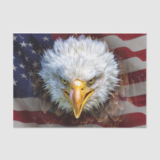 USA Flag und Adlergewebe für Geschenke Seidenpapier (Vorderseite)