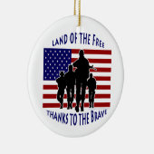 USA Flag und Soldaten Silhouette Ornament (Rechts)