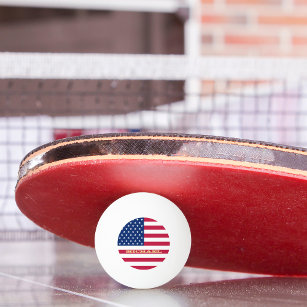 USA Flag US Patriotic Table Tennis Beer Ping Pong Tischtennisball