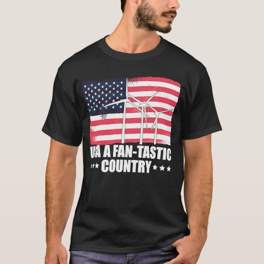 USA Flag USA A Fan Tastic Country T-Shirt (Vorderseite)