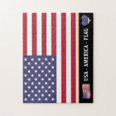 USA Flag & USA Land / Vereinigte Staaten Puzzle (Vertikal)