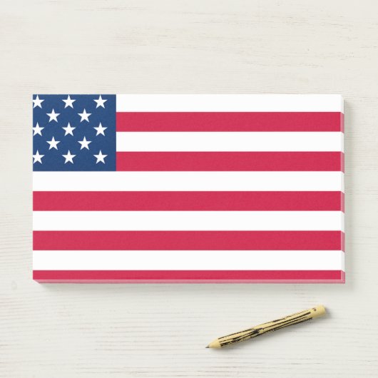 USA Flag USA Post-it Klebezettel (Auf Schreibtisch)