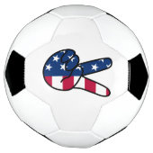 USA Flag V Zeichen Fußball (Gedreht)