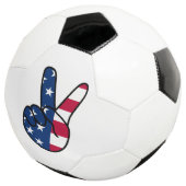 USA Flag V Zeichen Fußball (Dreiviertel)