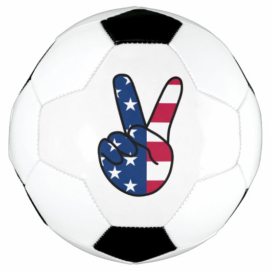 USA Flag V Zeichen Fußball (Vorderseite)