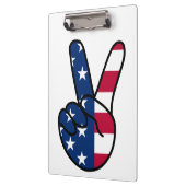 USA Flag V Zeichen Klemmbrett (Links)