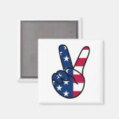USA Flag V Zeichen Magnet (Vorderseite/Rückseite)