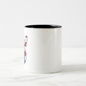 USA Flag V Zeichen Zweifarbige Tasse (Mittel)