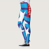 USA FLAG VERS AMERIKCA STARS By Masanser Pixelat Leggings (Links)