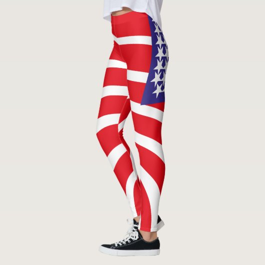 USA FLAG VERS AMERIKCA STARTEN by Masanser Pixel a Leggings (Links)