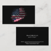 USA flag Visitenkarte (Vorne/Hinten)