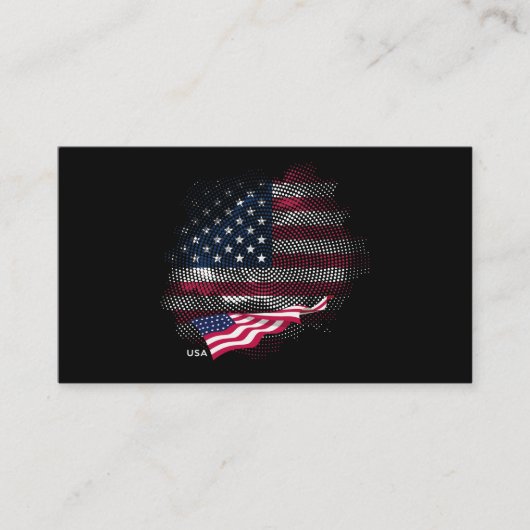 USA flag Visitenkarte (Vorderseite)