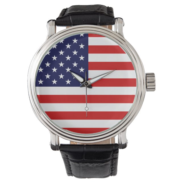 USA Flag Watch Armbanduhr (Vorderseite)
