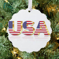 USA Flag Weihnachts-Ornament-Karte Geschenk