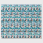 USA Flag Weihnachtsbaum Geschenkpapier (Flach)