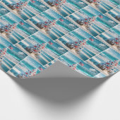 USA Flag Weihnachtsbaum Geschenkpapier (Ecke)