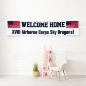 USA Flag Welcome Zuhause Custom Banner (Insitu)