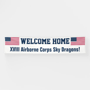 USA Flag Welcome Zuhause Custom Banner