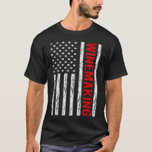 USA Flag Winemaking Winemaker T-Shirt