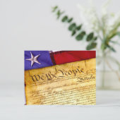 USA Flag Wir das Volk Postkarte (Stehend Vorderseite)