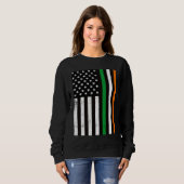 USA Flag With Irish Flag  St Patricks Day Sweatshirt (Vorne ganz)