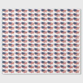 USA Flag Wrapping Paper Geschenkpapier (Flach)