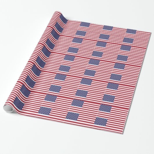 USA Flag Wrapping Paper Geschenkpapier (Ungerollt)