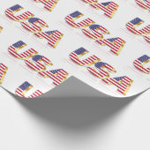USA Flag Wrapping Paper Patriotic Geschenkpapier (Ecke)