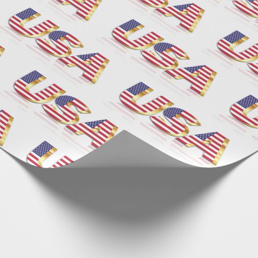 USA Flag Wrapping Paper Patriotic Geschenkpapier (Ecke)