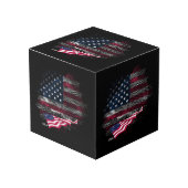 USA flag Würfel (Vorderseite Schrägansicht)