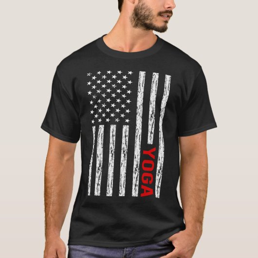USA Flag Yoga T-Shirt (Vorderseite)