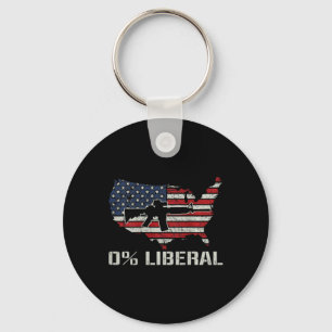 USA-Flagge 0% Liberal - Lustige Republikanische Ar Schlüsselanhänger