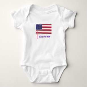USA-Flagge 1776-2026 Jubiläum Baby Strampler
