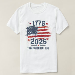 USA-Flagge 1776 2026 Jubiläum T-Shirt