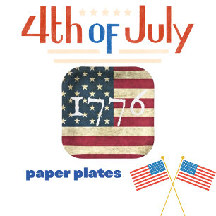 USA-Flagge 1776 Party Pappteller
