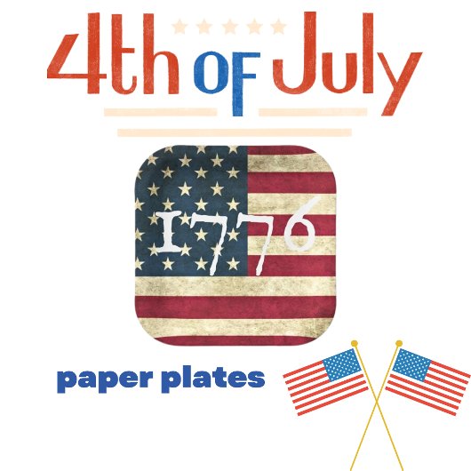 USA-Flagge 1776 Party Pappteller