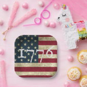 USA-Flagge 1776 Party Pappteller (Party)