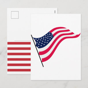 USA-Flagge 2026 – Kühne amerikanische Flagge für d Feiertagspostkarte