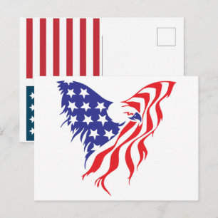 USA-Flagge 2026 – Kühne amerikanische Flagge für d Feiertagspostkarte