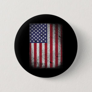 Usa-Flagge 4. Juli Amerikanischer Rot-Weiß-Blauer  Button
