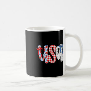 USA-Flagge 4. Juli Coquette-Schleife Floral Patrio Kaffeetasse