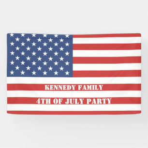 USA-Flagge 4. Juli Sterne und Streifen Familiennam Banner