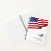 USA-Flagge | Abzeichen | Pop Art Notizblock (Innenseite)