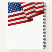 USA-Flagge | Abzeichen | Pop Art Notizblock (Rückseite)
