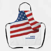 USA-Flagge | Abzeichen | Pop Art Schürze (Vorderseite)