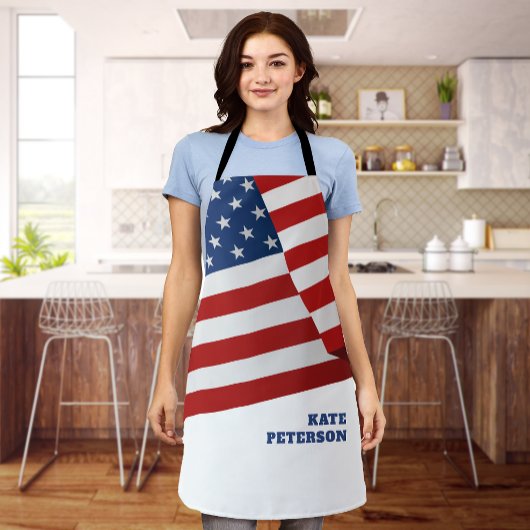 USA-Flagge | Abzeichen | Pop Art Schürze