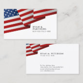USA-Flagge | Abzeichen | Pop Art White Visitenkarte (Vorne/Hinten)
