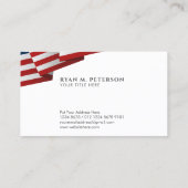 USA-Flagge | Abzeichen | Pop Art White Visitenkarte (Rückseite)