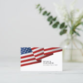 USA-Flagge | Abzeichen | Pop Art White Visitenkarte (Stehend Vorderseite)