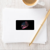USA-Flagge Adressaufkleber (Insitu)